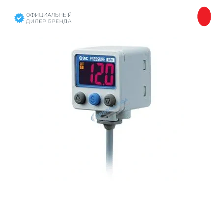 ISE40A-M5-T SMC - Датчик давления -1÷10 бар, 2xНО/НЗ PNP, 1-5 В, M5, с каб. 5-пров. 2 м