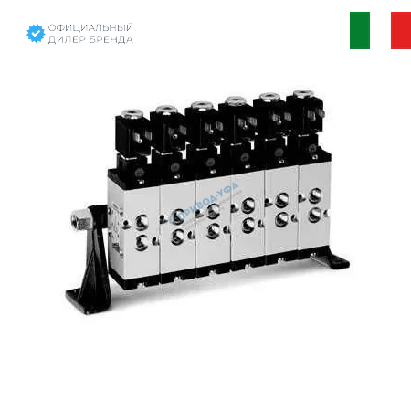 CNV-414-4 CAMOZZI - Коллектор, серия 4 G1/4, G3/8, 4-местный