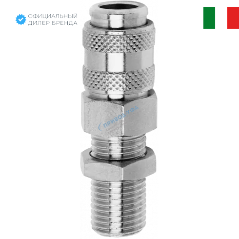 Куплунг резьбовой с самозапиранием Camozzi 5000 5082-1/4