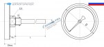 ТБф-221 d-100 L=100 (0-100°C) Термометр осевой ФИЗТЕХ ТБф-221 d-100 L=100 (0-100°C) Термометр осевой ФИЗТЕХ фото 2
